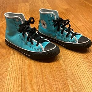 Girls teal high top converse